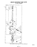 BRAKE AND DRIVE TUBE Diagram and Parts List for LA7700XPW1  Whirlpool Washer