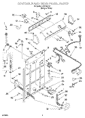 CONTROLS AND REAR PANEL Diagram and Parts List for LXR7133JQ1  Whirlpool Washer
