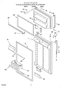 DOOR Diagram and Parts List for ET18CMXJW01  Whirlpool Refrigerator
