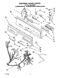 CONTROL PANEL, LIT/OPTIONAL Diagram and Parts List for 4KUDA220T5  KitchenAid Dishwasher
