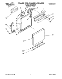 FRAME AND CONSOLE Diagram and Parts List for DU806CWDQ2  Whirlpool Dishwasher