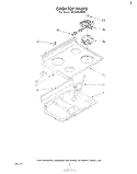 COOKTOP Diagram and Parts List for RF3100XPW0  Whirlpool Range