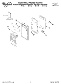 CONTROL PANEL PARTS Diagram and Parts List for MH8150XMT2  Whirlpool Microwave