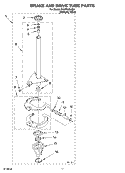 BRAKE & DRIVE TUBE Diagram and Parts List for SAWX650JQ0  Whirlpool Washer