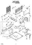 UNIT PARTS Diagram and Parts List for GT2SHKXMS03  Whirlpool Refrigerator