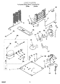 UNIT Diagram and Parts List for KTRP21KJWH01  KitchenAid Refrigerator