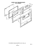 DOOR AND DRAWER Diagram and Parts List for RM278BXP1  Whirlpool Microwave Oven Combo
