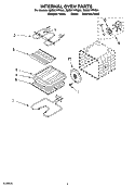 INTERNAL OVEN PARTS Diagram and Parts List for GBS277PRS01  Whirlpool Wall Oven