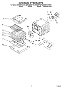 INTERNAL OVEN PARTS Diagram and Parts List for KEBC107KSS03  KitchenAid Wall Oven