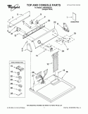 TOP AND CONSOLE PARTS Diagram and Parts List for YWED5200VQ1  Whirlpool Dryer