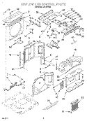 AIRFLOW & CONTROL Diagram and Parts List for CAH8WB42  Crosley Air Conditioner