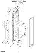 FREEZER DOOR PARTS Diagram and Parts List for KSRD22FTST02  KitchenAid Refrigerator