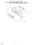 CONTROL PANEL Diagram and Parts List for GMC305PDB2  Whirlpool Microwave Oven Combo