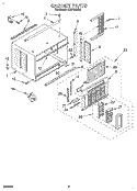 CABINET Diagram and Parts List for ACQ102XD0  Whirlpool Air Conditioner