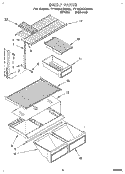 SHELFS Diagram and Parts List for TT18DKXBN00  Whirlpool Refrigerator