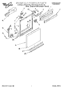 FRAME AND CONSOLE Diagram and Parts List for DU980QPDQ4  Whirlpool Dishwasher