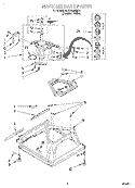 MACHINE BASE Diagram and Parts List for 3LBR8255EQ0  Whirlpool Washer