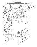 ICEMAKER, LIT/OPTIONAL Diagram and Parts List for ED25DWXTW03  Whirlpool Refrigerator