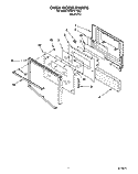 OVEN DOOR Diagram and Parts List for KEBI141YBL2  KitchenAid Wall Oven