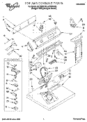 TOP AND CONSOLE, LIT/OPTIONAL Diagram and Parts List for LGC8858DZ0  Whirlpool Dryer