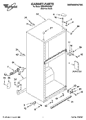 CABINET PARTS Diagram and Parts List for 6ER9GTKXKS02  Whirlpool Refrigerator