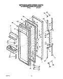 REFRIGERATOR DOOR Diagram and Parts List for 8ED27DQXAN03  Whirlpool Refrigerator