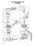 PUMP AND MOTOR Diagram and Parts List for DU9400XB0  Whirlpool Dishwasher