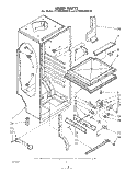 LINER Diagram and Parts List for ET14DCXLWR0  Whirlpool Refrigerator