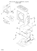 AIRFLOW AND CONTROL Diagram and Parts List for DH25G0  Whirlpool Dehumidifier