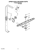 UPPER WASH AND RINSE PARTS Diagram and Parts List for KUDP02FSPA4  KitchenAid Dishwasher