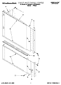 DOOR AND PANEL Diagram and Parts List for KUDP230BWH0  KitchenAid Dishwasher