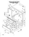 FRAME AND TANK Diagram and Parts List for KUDH230B0  KitchenAid Dishwasher