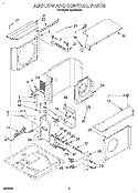 AIRFLOW AND CONTROL Diagram and Parts List for CA14WC51  Whirlpool Air Conditioner