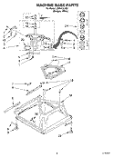 MACHINE BASE PARTS Diagram and Parts List for LBR4132JQ2  Whirlpool Washer