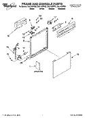 FRAME AND CONSOLE PARTS Diagram and Parts List for DUL140PPQ2  Whirlpool Dishwasher
