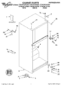 CABINET, LITERATURE Diagram and Parts List for ET6CSKXKT00  Whirlpool Refrigerator