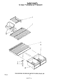 SHELF Diagram and Parts List for ET18JMXMWR2  Whirlpool Refrigerator