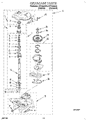 GEARCASE Diagram and Parts List for LST7233AW1  Whirlpool Washer