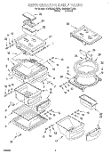 REFRIGERATOR SHELF Diagram and Parts List for 4KSRS25QDA00  KitchenAid Refrigerator