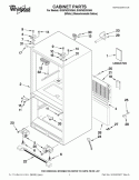 CABINET PARTS Diagram and Parts List for GX5FHDXVQ04  Whirlpool Refrigerator