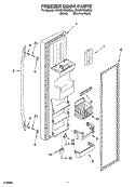 FREEZER DOOR PARTS Diagram and Parts List for 7GS2SHEXMS00  Whirlpool Refrigerator