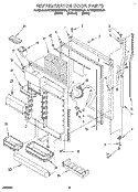 REFRIGERATOR DOOR Diagram and Parts List for KTRS25QDBL01  KitchenAid Refrigerator