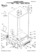 CABINET PARTS Diagram and Parts List for GS6NVEXVB00  Whirlpool Refrigerator
