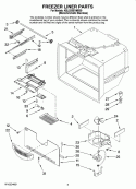 FREEZER LINER PARTS Diagram and Parts List for KBLS20EVMS00  KitchenAid Refrigerator
