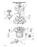 PUMP AND MOTOR Diagram and Parts List for KPDC610S2  KitchenAid Dishwasher