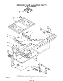 COOK TOP AND MANIFOLD , LITERATURE Diagram and Parts List for SF305ESRW0  Whirlpool Range