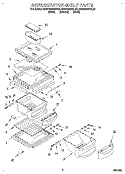 REFRIGERATOR SHELF Diagram and Parts List for KSUP22QDBL02  KitchenAid Refrigerator