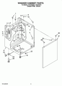 WASHER CABINET PARTS Diagram and Parts List for LTG5243DT8  Whirlpool Washer Dryer Combo