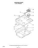 COOK TOP Diagram and Parts List for RF350PXPW0  Whirlpool Range