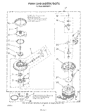 PUMP AND MOTOR Diagram and Parts List for DU8750XT1  Whirlpool Dishwasher